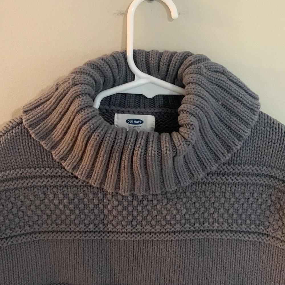 Old Navy Infant Gray Cowl Neck Poncho Sweater Size 12-18 Months